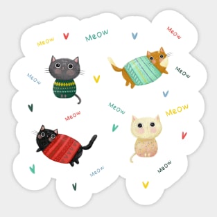 Meow cats Sticker